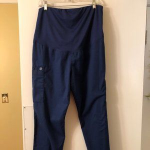 WonderWink Navy Maternity Scrub Cargo Pants Size M